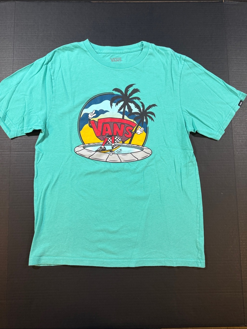 Vans Mint Green Surf Graphic Tee - Kids Lg 12-14